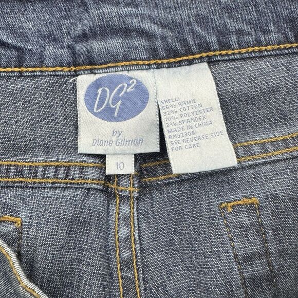 Diane Gilman DG2 Sz 10 Blue Heavy Beads Beaded Floral Design Jeans Stretch Cuff - Picture 5 of 6